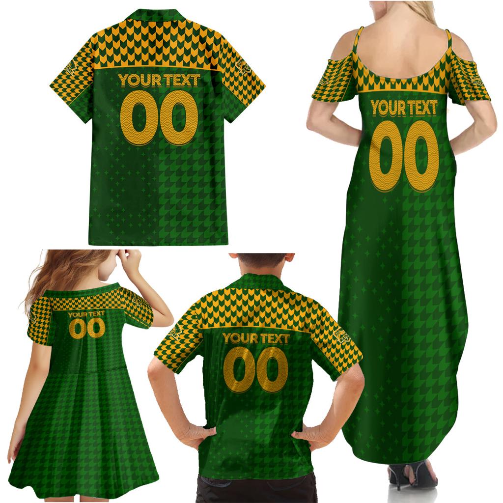 Personalised Australia Soccer Matildas Family Matching Summer Maxi Dress and Hawaiian Shirt Super Team