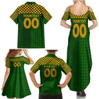Personalised Australia Soccer Matildas Family Matching Summer Maxi Dress and Hawaiian Shirt Super Team