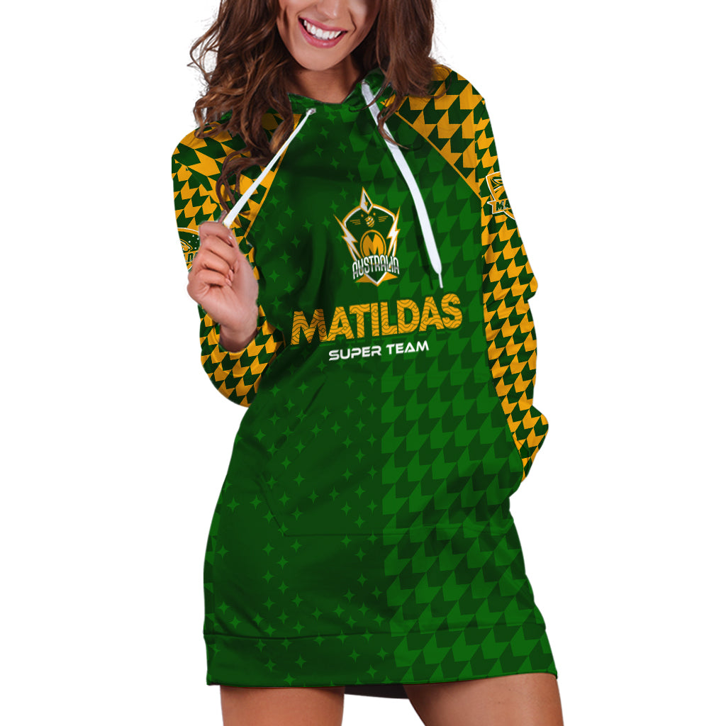 Personalised Australia Soccer Matildas Hoodie Dress Super Team