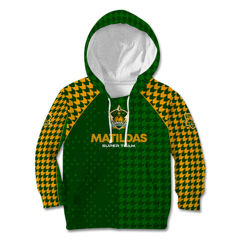 Personalised Australia Soccer Matildas Kid Hoodie Super Team