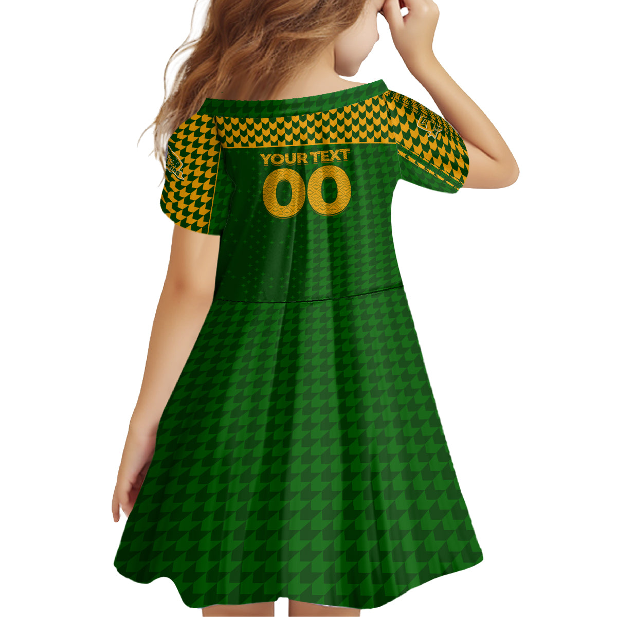 Personalised Australia Soccer Matildas Kid Short Sleeve Dress Super Team