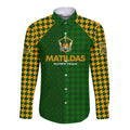 Personalised Australia Soccer Matildas Long Sleeve Button Shirt Super Team