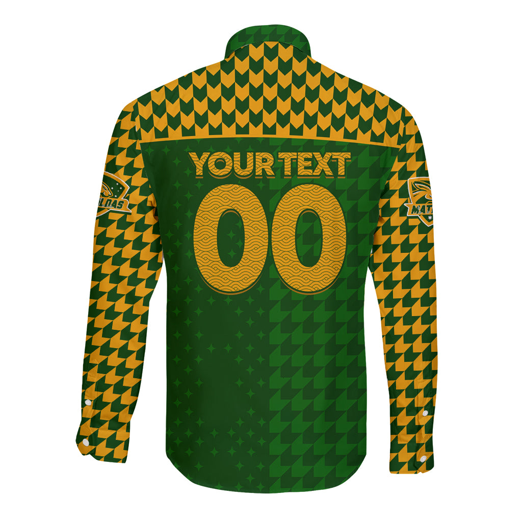 Personalised Australia Soccer Matildas Long Sleeve Button Shirt Super Team