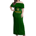 Personalised Australia Soccer Matildas Off Shoulder Maxi Dress Super Team