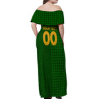 Personalised Australia Soccer Matildas Off Shoulder Maxi Dress Super Team