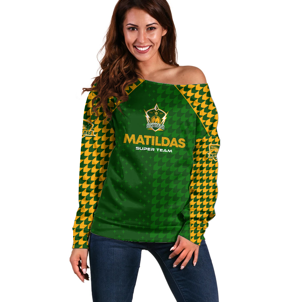 Personalised Australia Soccer Matildas Off Shoulder Sweater Super Team