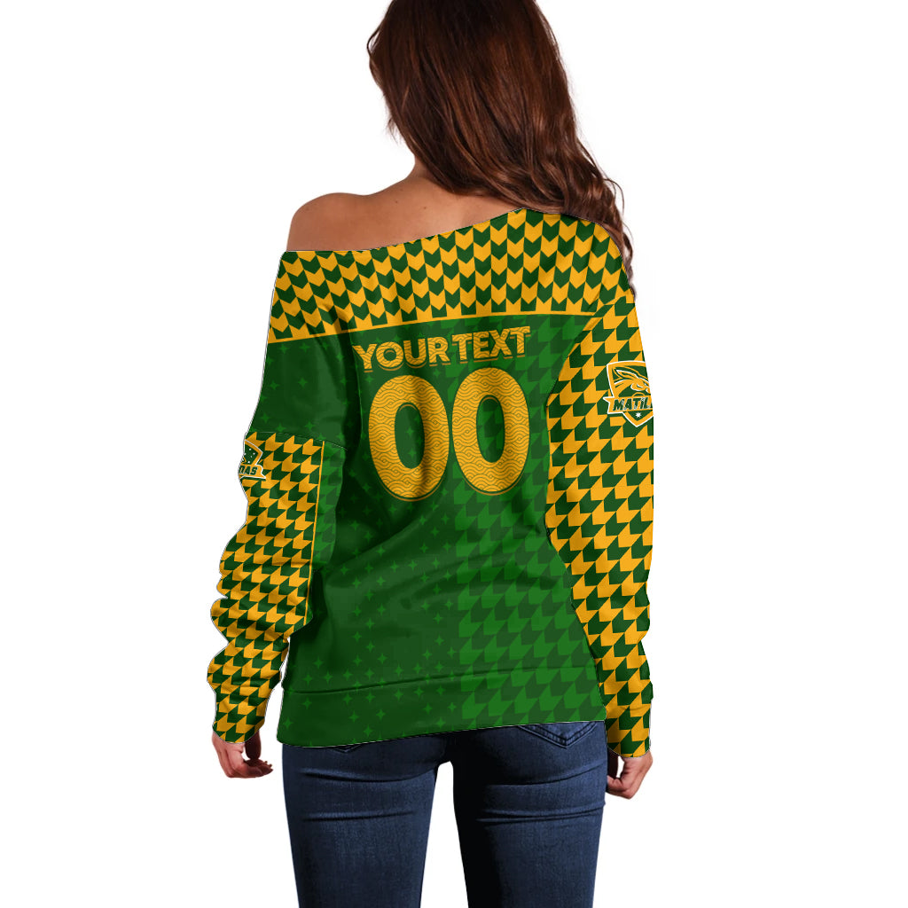 Personalised Australia Soccer Matildas Off Shoulder Sweater Super Team