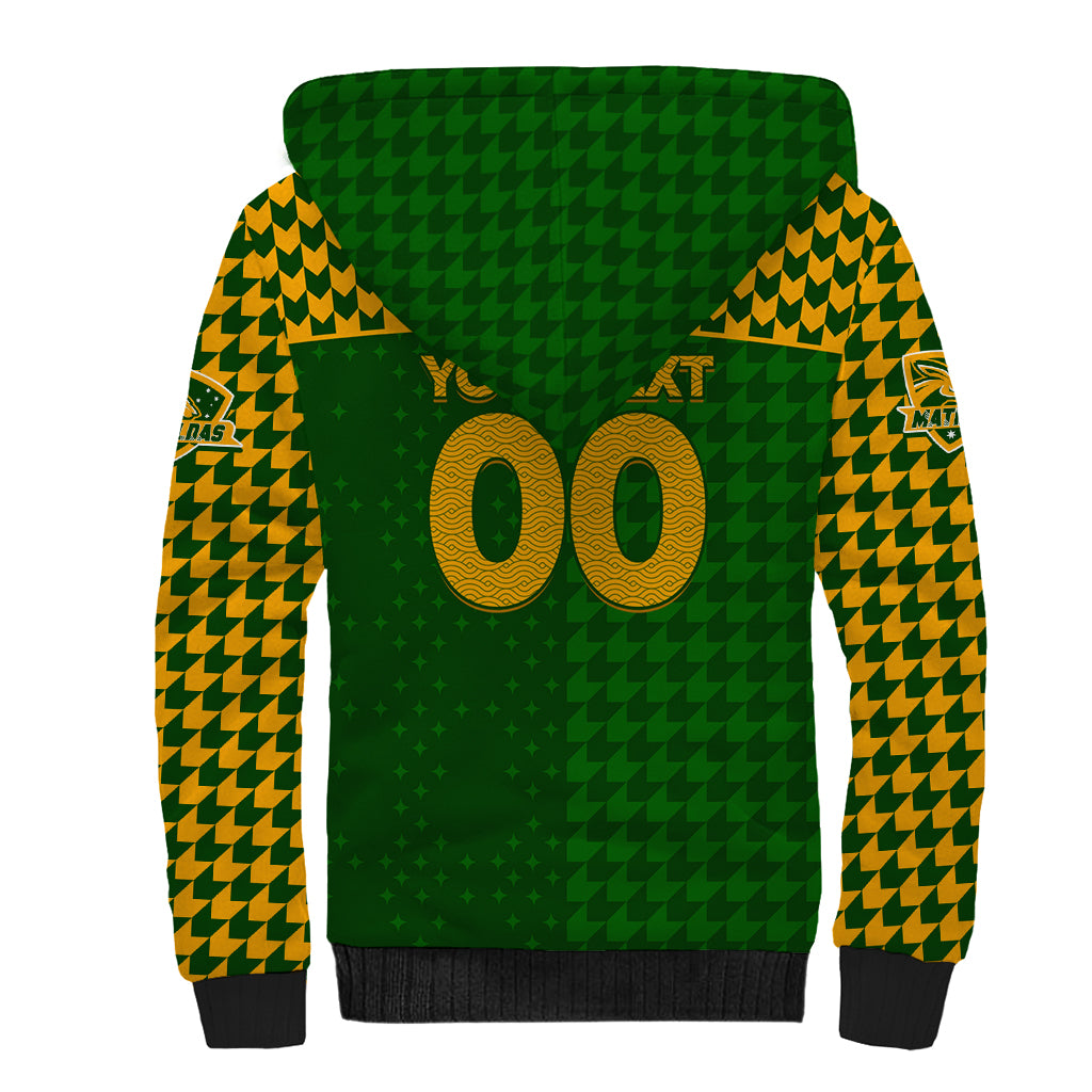Personalised Australia Soccer Matildas Sherpa Hoodie Super Team