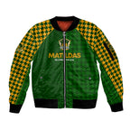 Personalised Australia Soccer Matildas Sleeve Zip Bomber Jacket Super Team