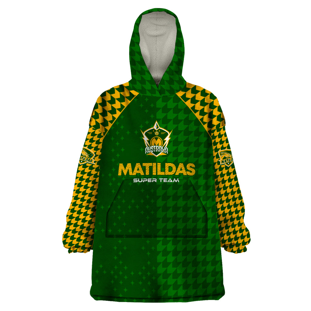 Personalised Australia Soccer Matildas Wearable Blanket Hoodie Super Team