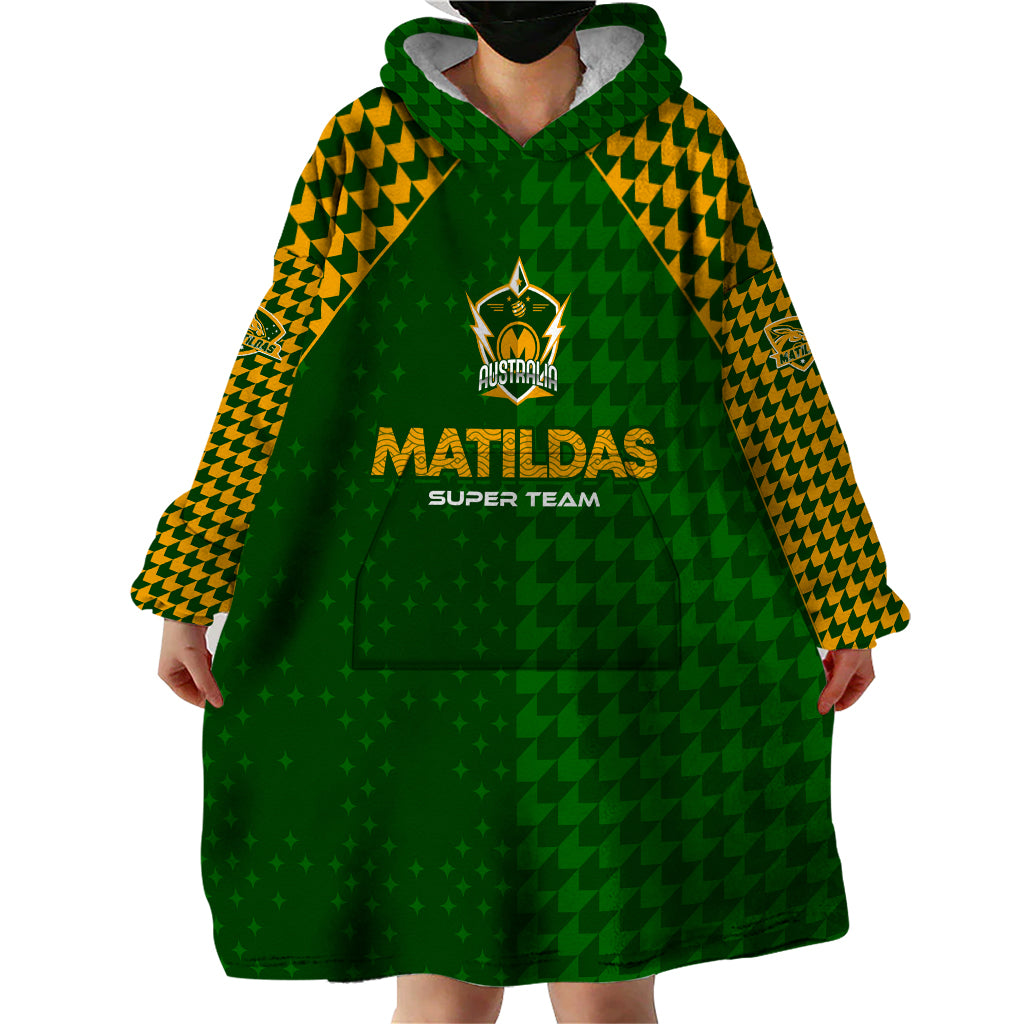 Personalised Australia Soccer Matildas Wearable Blanket Hoodie Super Team