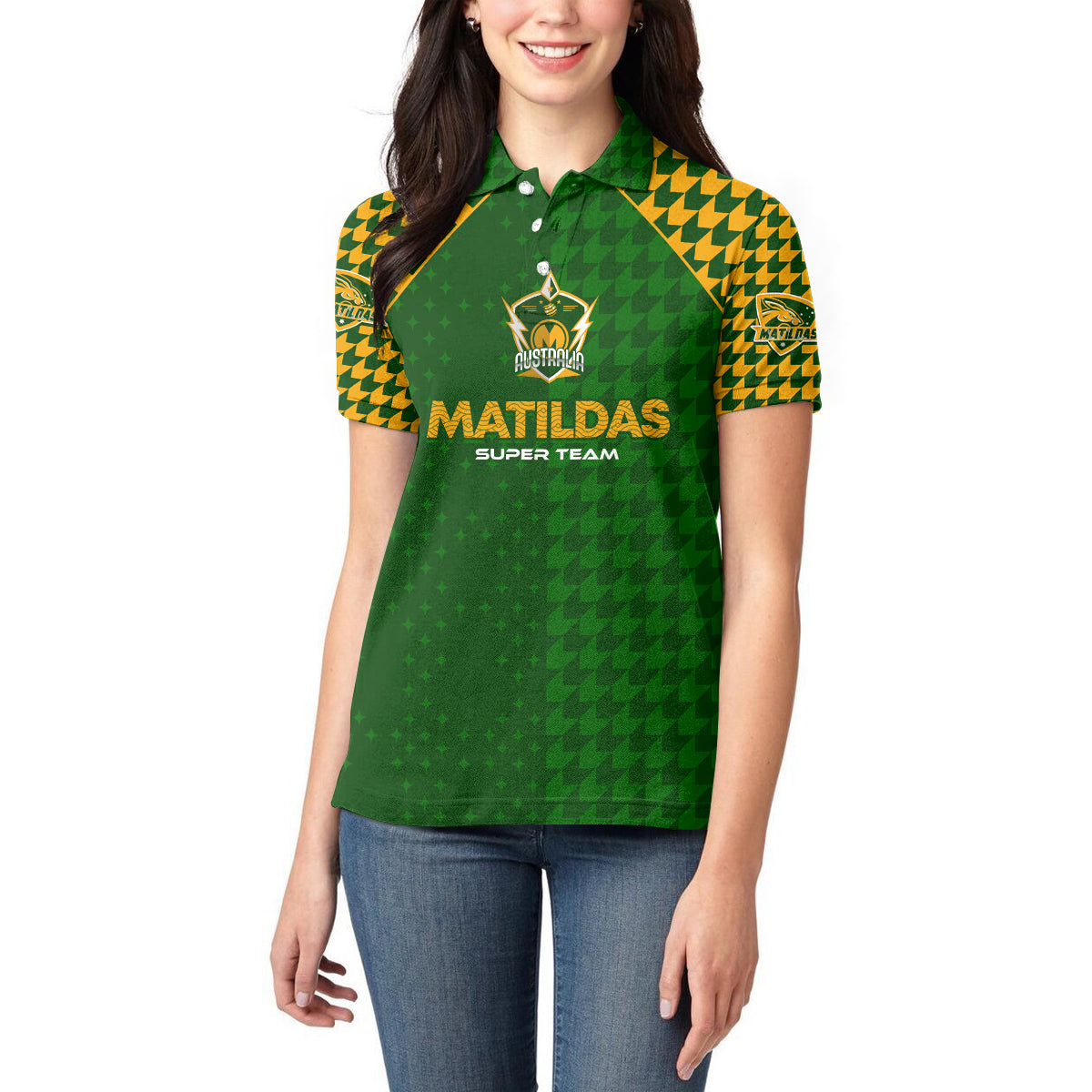 Personalised Australia Soccer Matildas Women Polo Shirt Super Team
