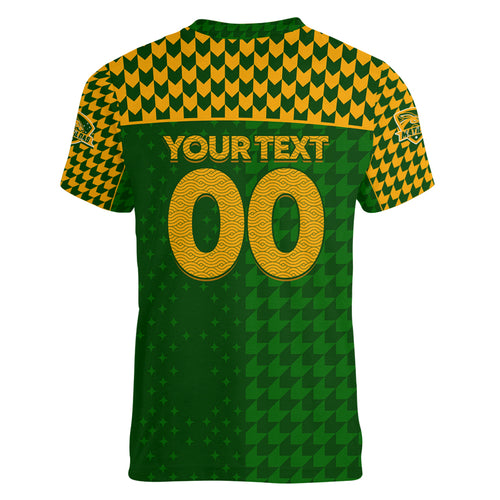 Personalised Australia Soccer Matildas Women V-Neck T-Shirt Super Team