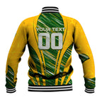 Personalised Australia Matildas Baseball Jacket Abstract Line