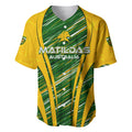 Personalised Australia Matildas Baseball Jersey Abstract Line