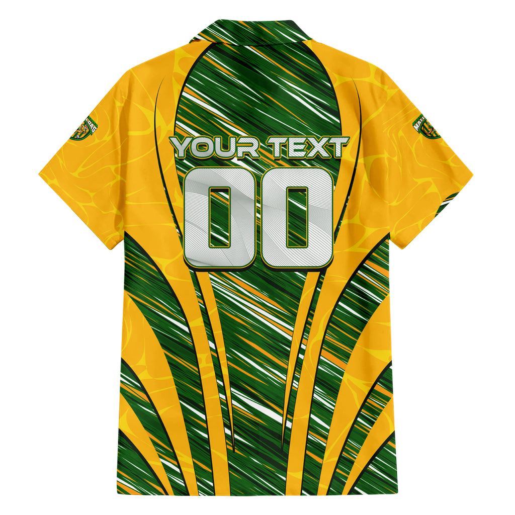 Personalised Australia Matildas Hawaiian Shirt Abstract Line