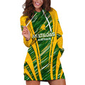 Personalised Australia Matildas Hoodie Dress Abstract Line