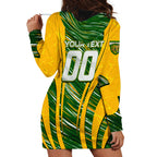 Personalised Australia Matildas Hoodie Dress Abstract Line