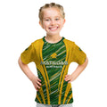 Personalised Australia Matildas Kid T Shirt Abstract Line