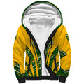 Personalised Australia Matildas Sherpa Hoodie Abstract Line