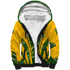 Personalised Australia Matildas Sherpa Hoodie Abstract Line