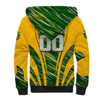 Personalised Australia Matildas Sherpa Hoodie Abstract Line