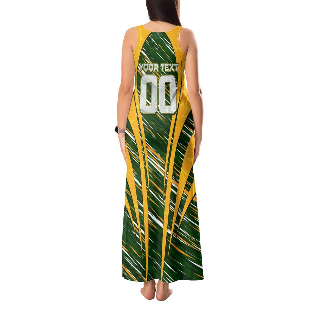 Personalised Australia Matildas Tank Maxi Dress Abstract Line