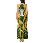 Personalised Australia Matildas Tank Maxi Dress Abstract Line