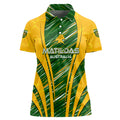 Personalised Australia Matildas Women Polo Shirt Abstract Line