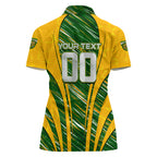 Personalised Australia Matildas Women Polo Shirt Abstract Line