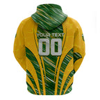 Personalised Australia Matildas Zip Hoodie Abstract Line