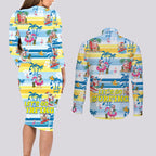surfing-christmas-couples-matching-long-sleeve-bodycon-dress-and-long-sleeve-button-shirt-tropical-santa-lets-go-surfing