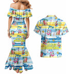 surfing-christmas-couples-matching-mermaid-dress-and-hawaiian-shirt-tropical-santa-lets-go-surfing