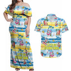 surfing-christmas-couples-matching-off-shoulder-maxi-dress-and-hawaiian-shirt-tropical-santa-lets-go-surfing