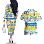 surfing-christmas-couples-matching-off-the-shoulder-long-sleeve-dress-and-hawaiian-shirt-tropical-santa-lets-go-surfing