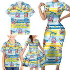 surfing-christmas-family-matching-short-sleeve-bodycon-dress-and-hawaiian-shirt-tropical-santa-lets-go-surfing