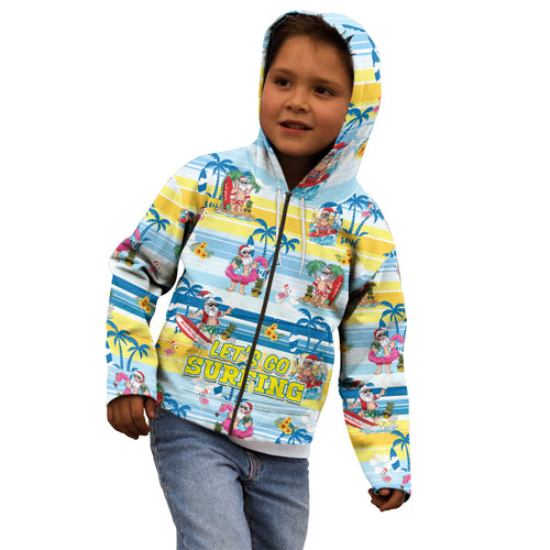 surfing-christmas-kid-hoodie-tropical-santa-lets-go-surfing