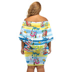 surfing-christmas-off-shoulder-short-dress-tropical-santa-lets-go-surfing