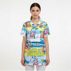 Surfing Christmas Scrub Top Tropical Santa Let's Go Surfing - Aussie Hoodie