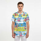 Surfing Christmas Scrub Top Tropical Santa Let's Go Surfing - Aussie Hoodie