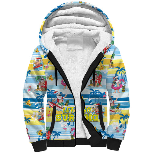 surfing-christmas-sherpa-hoodie-tropical-santa-lets-go-surfing