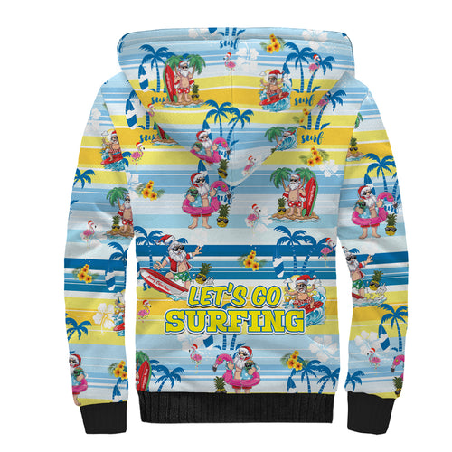 surfing-christmas-sherpa-hoodie-tropical-santa-lets-go-surfing