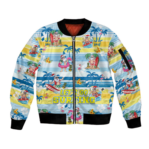 surfing-christmas-sleeve-zip-bomber-jacket-tropical-santa-lets-go-surfing