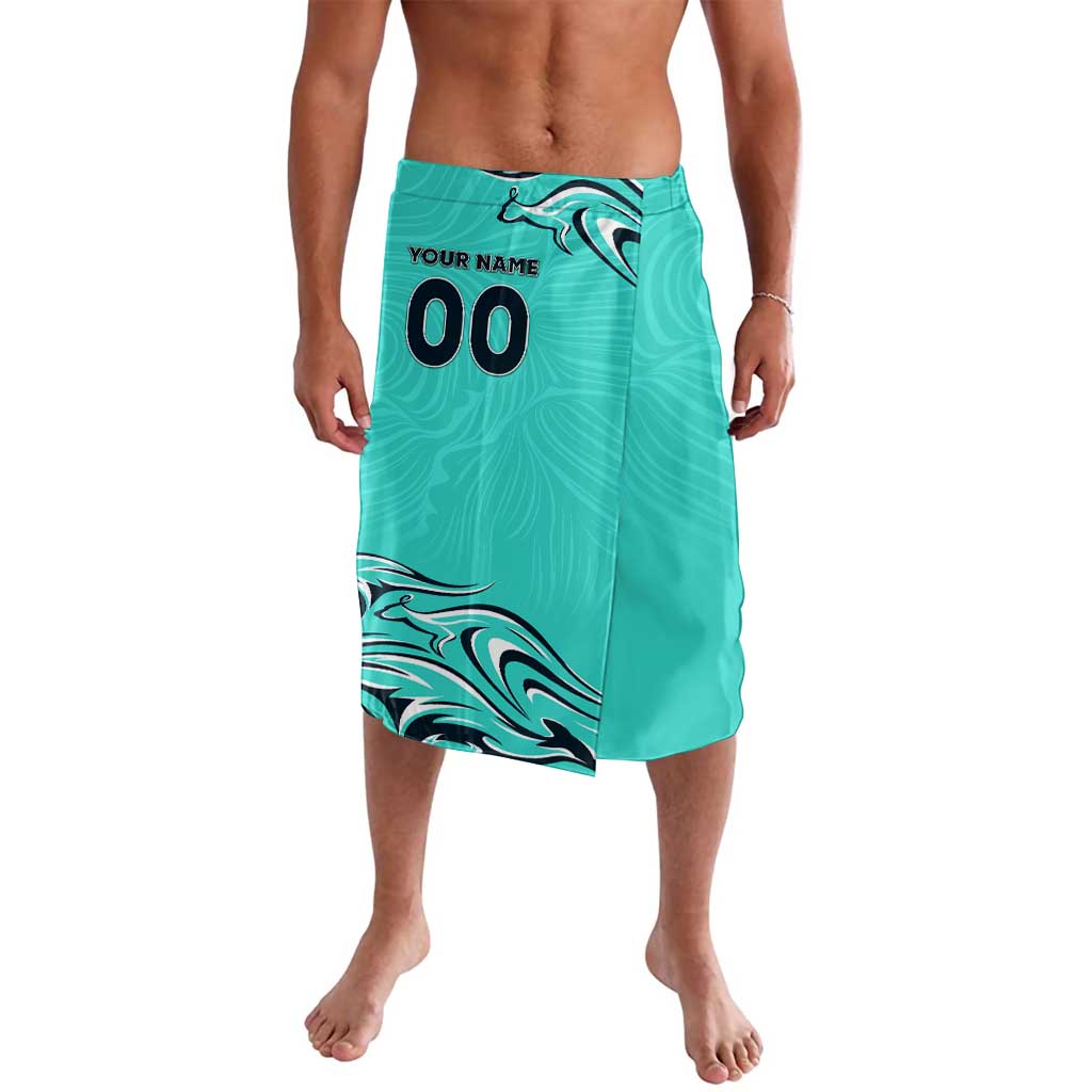 Personalised Australia Soccer Matildas Lavalava Kangaroo Tornado Turquoise DT02