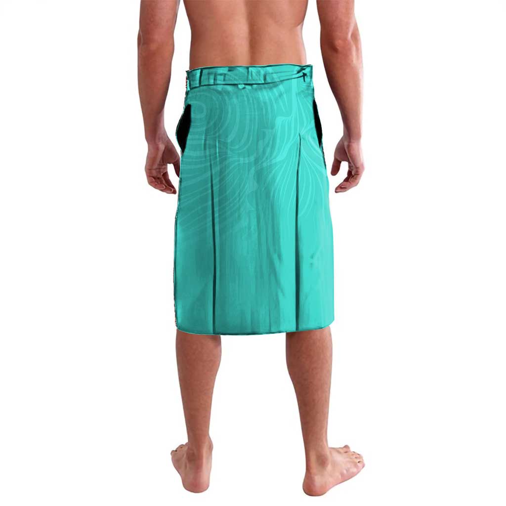Personalised Australia Soccer Matildas Lavalava Kangaroo Tornado Turquoise DT02