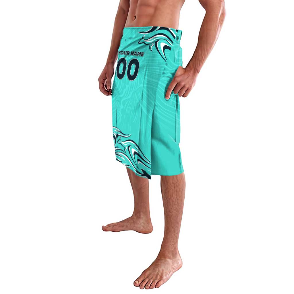 Personalised Australia Soccer Matildas Lavalava Kangaroo Tornado Turquoise DT02