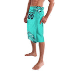Personalised Australia Soccer Matildas Lavalava Kangaroo Tornado Turquoise DT02