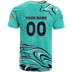 Personalised Australia Soccer Matildas T Shirt Kangaroo Tornado Turquoise DT02