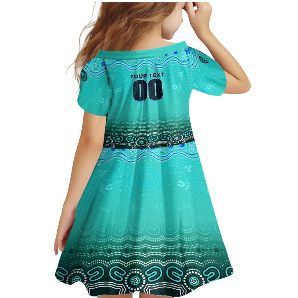 Personalised Australia Matildas Family Matching Mermaid Dress and Hawaiian Shirt Tillies Aboriginal Simple Turquoise