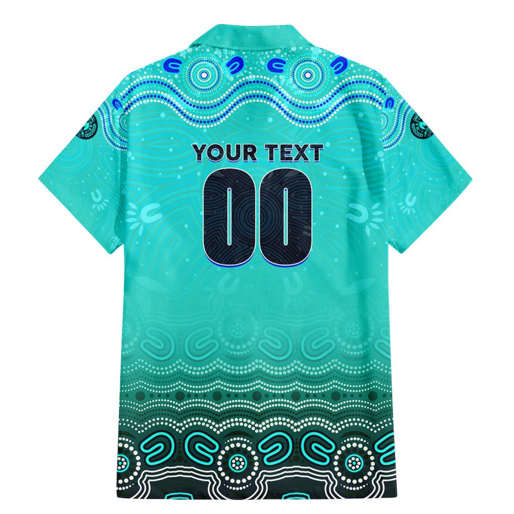 Personalised Australia Matildas Family Matching Mermaid Dress and Hawaiian Shirt Tillies Aboriginal Simple Turquoise